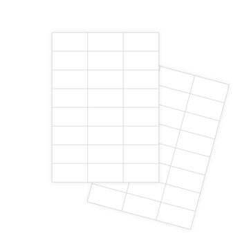 Наклейки А4, 70мм*37 мм. 100 л./уп.,белая (24 шт. на листе) FOROFIS