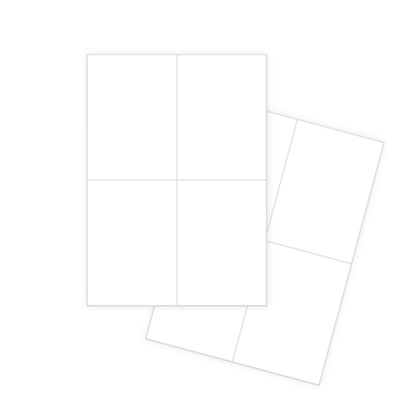 Наклейки А4, 105мм*148 мм. 100 л./уп.,белая (4 шт. на листе) FOROFIS